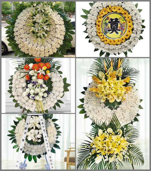 福建漳州龙海市白水镇郊边村花圈速递